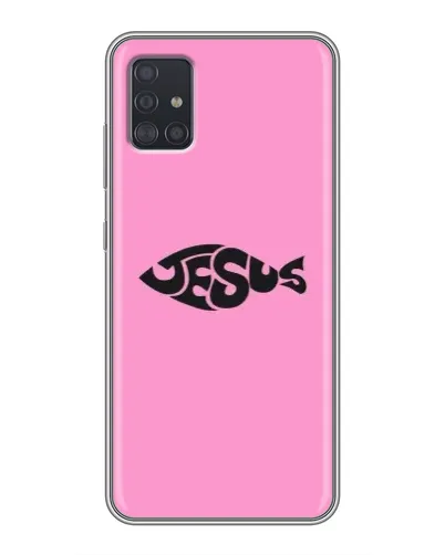 Чехол для Samsung Galaxy A51 (A515) с картинкой «Розовый символ  Jesus»