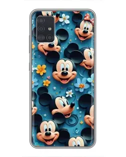 Чехол для Samsung Galaxy A51 (A515) с картинкой «Паттерн Микки и Минни»
