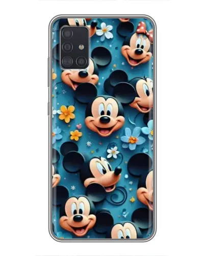 Чехол для Samsung Galaxy A51 (A515) с картинкой «Паттерн Микки и Минни»