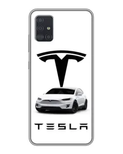 Чехол для Samsung Galaxy A51 (A515) с картинкой «Tesla White Style»