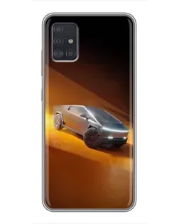 Чехол для Samsung Galaxy A51 (A515) с картинкой «Cybertruck в пустыне»