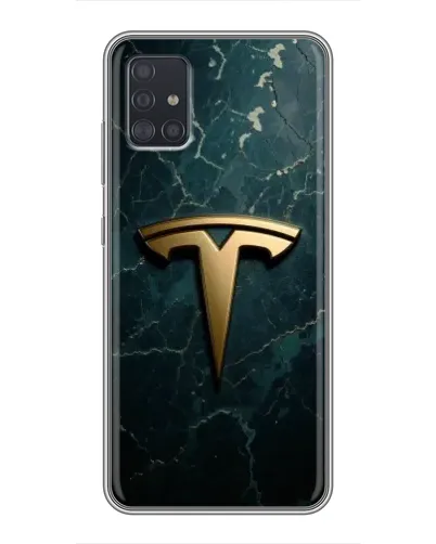 Чехол для Samsung Galaxy A51 (A515) с картинкой «Мраморная Tesla Gold»