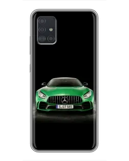 Чохол для Samsung Galaxy A51 (A515) з картинкою «Mercedes — неоновий лого»