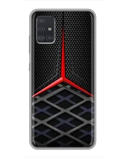 Чохол для Samsung Galaxy A51 (A515) з картинкою «Mercedes Carbon Grid»