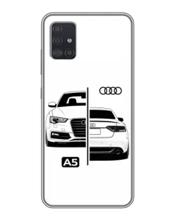 Чехол для Samsung Galaxy A51 (A515) с картинкой «Audi — контрастный дизайн»