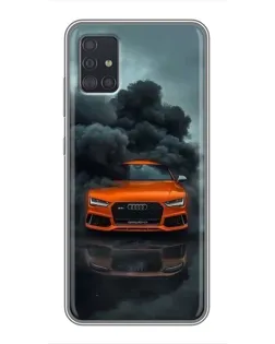 Чехол для Samsung Galaxy A51 (A515) с картинкой «Audi в облаках дыма»