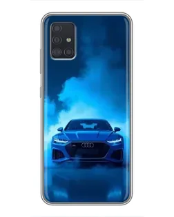Чехол для Samsung Galaxy A51 (A515) с картинкой «Audi — голубая энергия»
