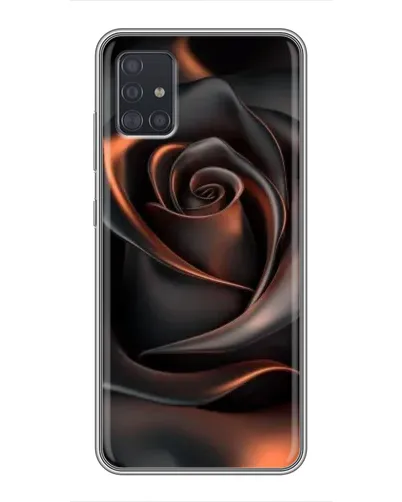 Чехол для Samsung Galaxy A51 (A515) с картинкой «Шелковая черная роза»