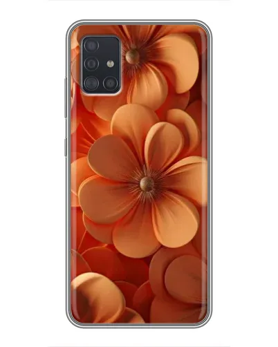 Чехол для Samsung Galaxy A51 (A515) с картинкой «Оранжевый макро цветок»