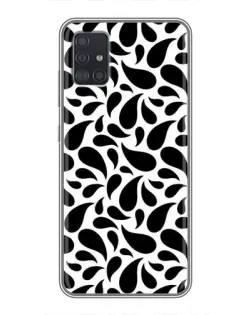 Чехол для Samsung Galaxy A51 (A515) с картинкой «Контрастные черные капли»