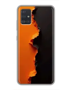 Чехол для Samsung Galaxy A51 (A515) с картинкой «Оранжевый разлом»