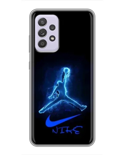 Чехол для Samsung Galaxy A52 5G (A526) с картинкой «Jordan Neon Blue»