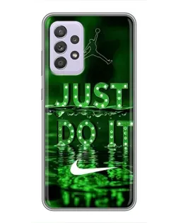 Чехол для Samsung Galaxy A52 5G (A526) с картинкой «Зеленый неоновый Nike»