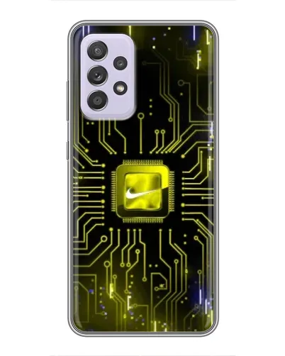 Чехол для Samsung Galaxy A52 5G (A526) с картинкой «Nike — золотая искра»