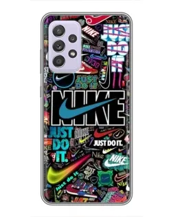 Чехол для Samsung Galaxy A52 5G (A526) с картинкой «Яркий коллаж Nike»