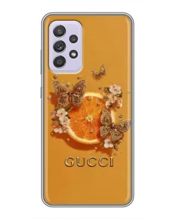Чехол для Samsung Galaxy A52 5G (A526) с картинкой «Gucci — золотые бабочки» Чехол для Samsung Galaxy A52 5G (A526) с картинкой «Gucci — золотые бабочки»