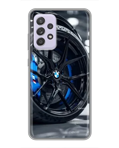 Чехол для Samsung Galaxy A52 5G (A526) с картинкой «Колесо BMW вблизи»