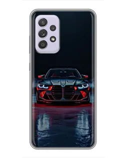 Чехол для Samsung Galaxy A52 5G (A526) с картинкой «BMW на мокрой дороге»
