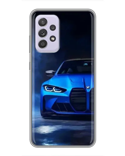 Чехол для Samsung Galaxy A52 5G (A526) с картинкой «Голубая BMW M4»