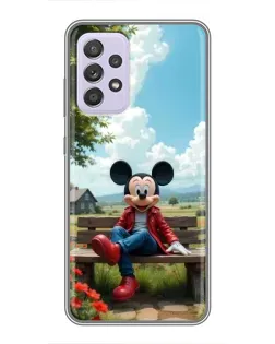Чехол для Samsung Galaxy A52 5G (A526) с картинкой «Микки на скамейке»