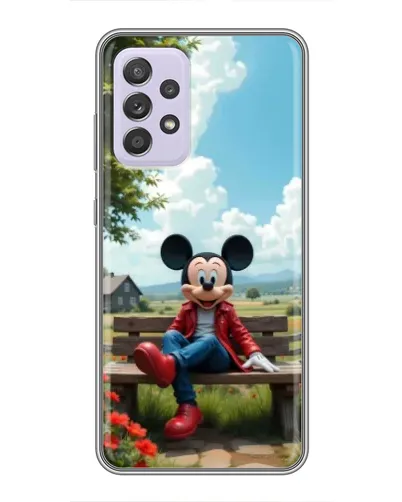 Чехол для Samsung Galaxy A52 5G (A526) с картинкой «Микки на скамейке»