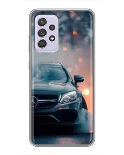 Чехол для Samsung Galaxy A52 5G (A526) с картинкой «Mercedes — ночной город»