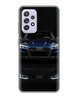 Чехол для Samsung Galaxy A52 5G (A526) с картинкой «Audi — ночное отражение» Чехол для Samsung Galaxy A52 5G (A526) с картинкой «Audi — ночное отражение»