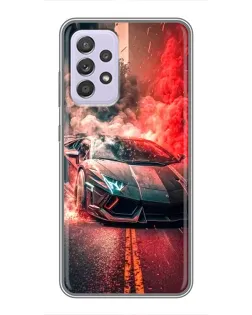 Чехол для Samsung Galaxy A52 5G (A526) с картинкой «Lamborghini красный дым»