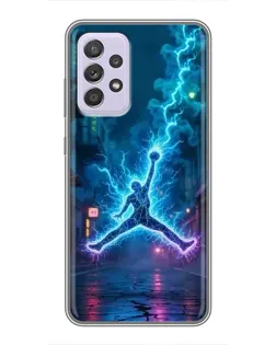 Чехол для Samsung Galaxy A52 с картинкой «Jordan Gold Jumpman»