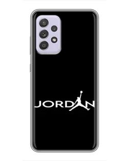 Чехол для Samsung Galaxy A52 с картинкой «Jordan White Logo»