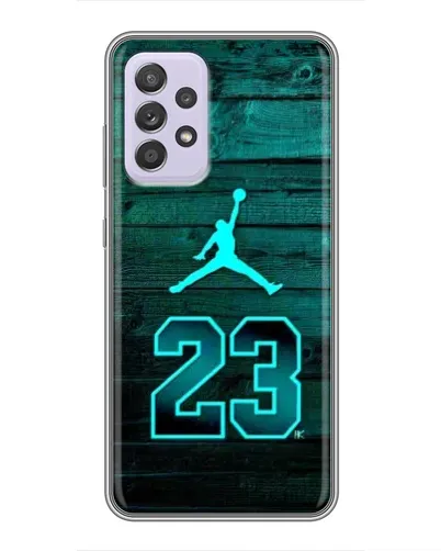 Чехол для Samsung Galaxy A52 с картинкой «Jordan Cyan 23»