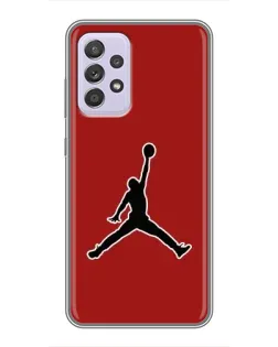 Чехол для Samsung Galaxy A52 с картинкой «Jordan Red Back»
