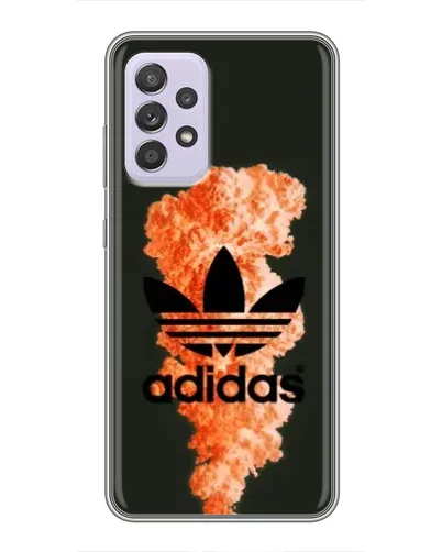 Чехол для Samsung Galaxy A52 с картинкой «Оранжевый дым Adidas»