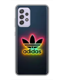 Чехол для Samsung Galaxy A52 с картинкой «Неоновый Adidas»