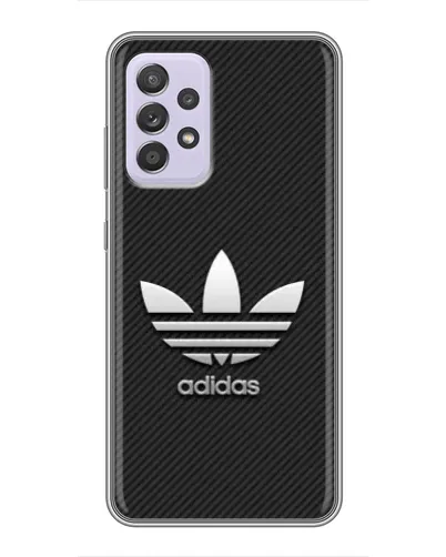 Чехол для Samsung Galaxy A52 с картинкой «Adidas Карбоновая текстура»