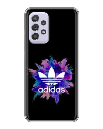 Чехол для Samsung Galaxy A52 с картинкой «Взрыв красок Adidas»