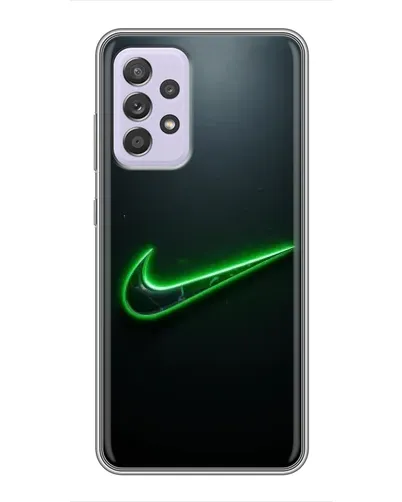 Чехол для Samsung Galaxy A52 с картинкой «Неоновый контур Nike»