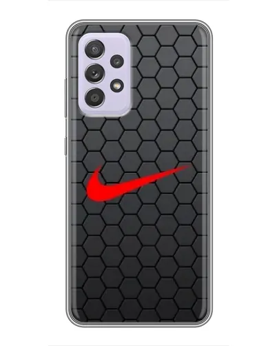 Чехол для Samsung Galaxy A52 с картинкой «Nike — карбоновая сетка»