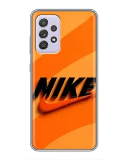 Чехол для Samsung Galaxy A52 с картинкой «Оранжевый драйв Nike»