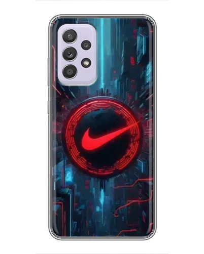 Чехол для Samsung Galaxy A52 с картинкой «Техногенный стиль Nike»
