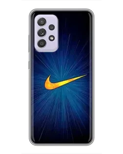 Чехол для Samsung Galaxy A52 с картинкой «Синий пульс Nike»