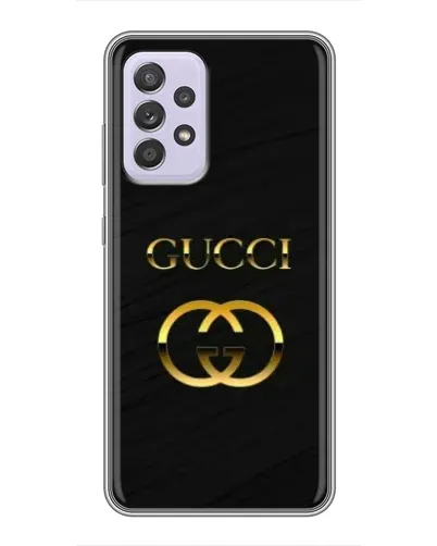Чехол для Samsung Galaxy A52 с картинкой «Золотой логотип Gucci»