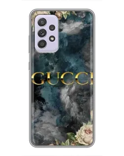 Чехол для Samsung Galaxy A52 с картинкой «Абстрактные цветы Gucci»