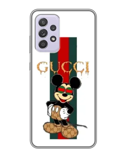 Чехол для Samsung Galaxy A52 с картинкой «Микки Маус Gucci — полосы»