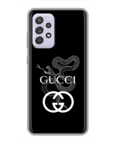 Чехол для Samsung Galaxy A52 с картинкой «Gucci — серебряная змея»