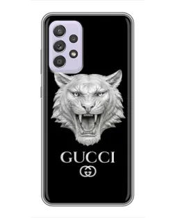 Чехол для Samsung Galaxy A52 с картинкой «Gucci — серебряный лев» Чехол для Samsung Galaxy A52 с картинкой «Gucci — серебряный лев»