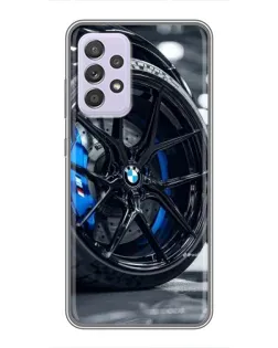 Чехол для Samsung Galaxy A52 с картинкой «Колесо BMW вблизи» Чехол для Samsung Galaxy A52 с картинкой «Колесо BMW вблизи»