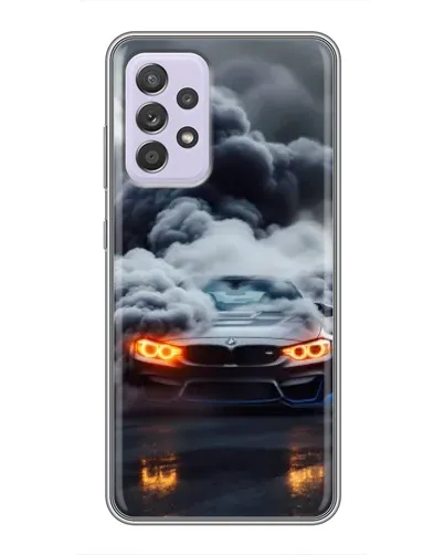 Чехол для Samsung Galaxy A52 с картинкой «BMW в дыму»