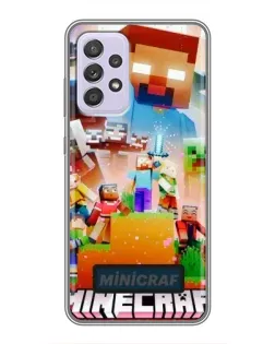 Чехол для Samsung Galaxy A52 с картинкой «Minecraft герои игры» Чехол для Samsung Galaxy A52 с картинкой «Minecraft герои игры»
