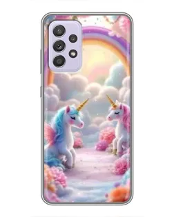 Чехол для Samsung Galaxy A52 с картинкой «Радуга и единороги» Чехол для Samsung Galaxy A52 с картинкой «Радуга и единороги»